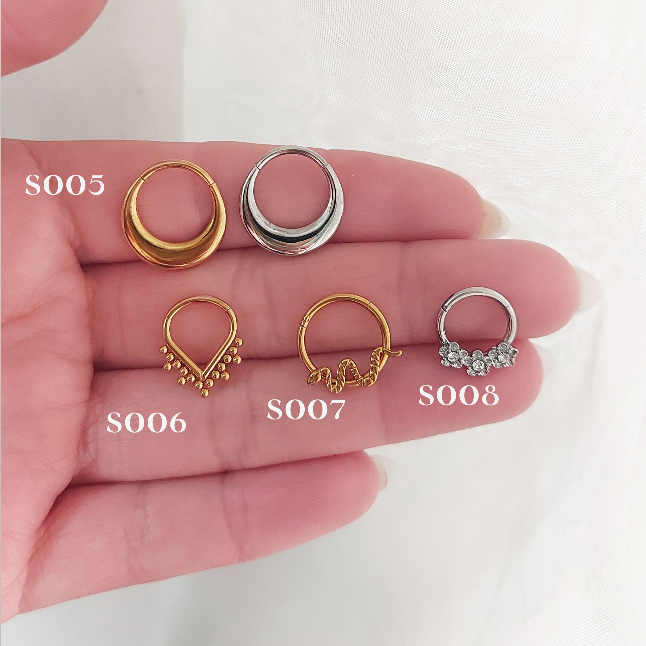Special septum, Rook & Daith